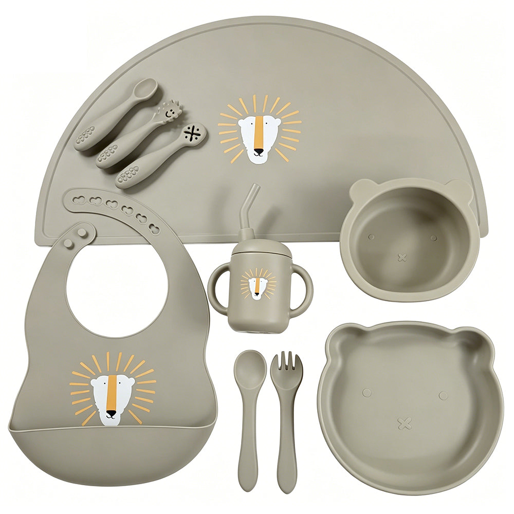 Kit repas bébé en silicone – 12 pièces