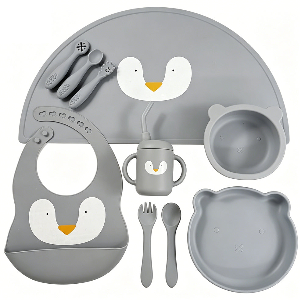 Kit repas bébé en silicone – 12 pièces